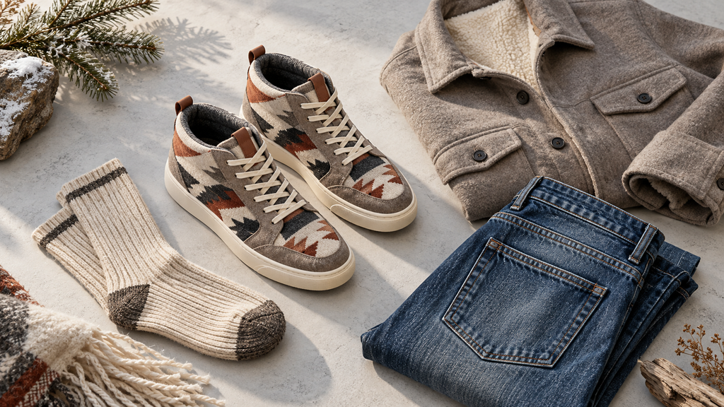 Native American-Inspired Winter Sneakers for Cold-Weather Outfits