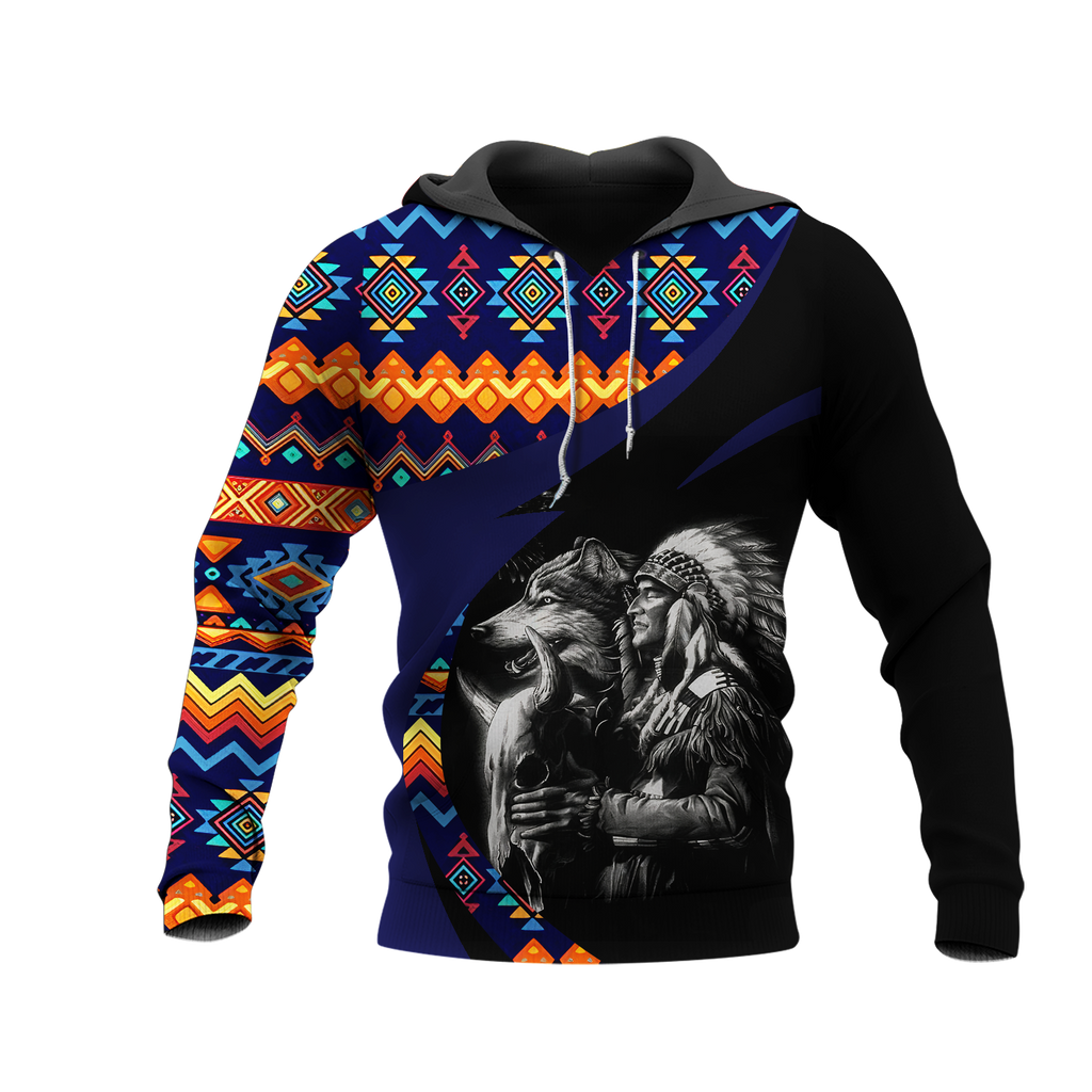 Powwow StoreHD0011388  Pattern Native Pride 3D Hoodie