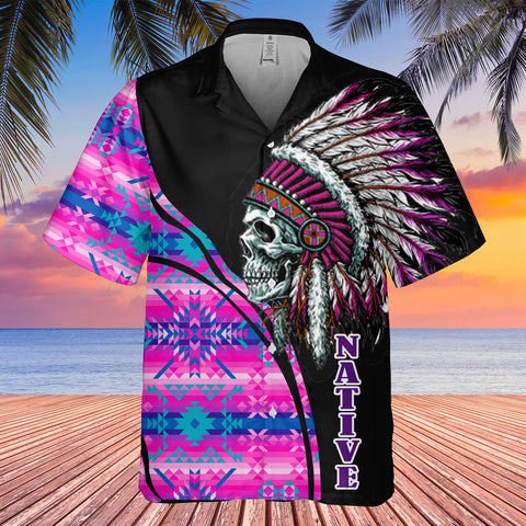 GB-HW000237 Tribe Design Native American Hawaiian Shirt 3D