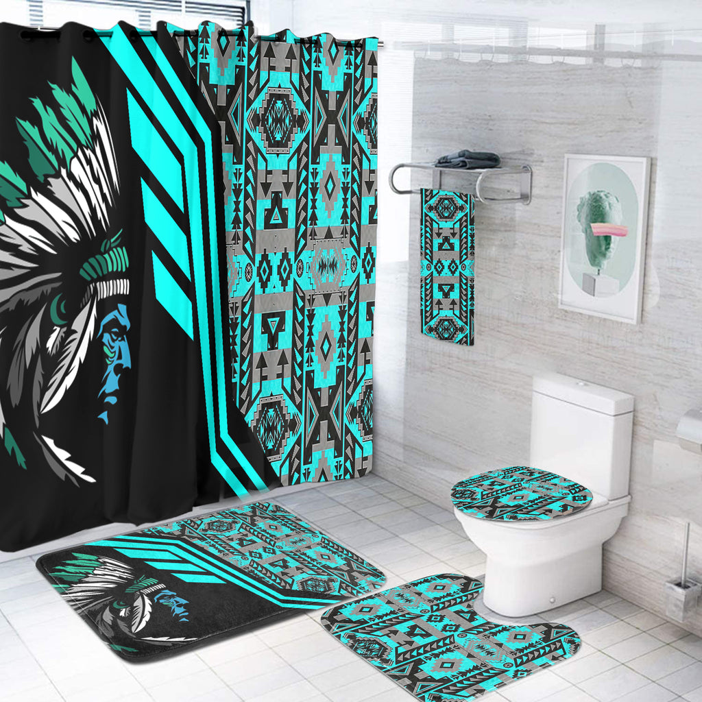 Powwow StoreBS000131 Pattern Native American Bathroom Set