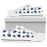 LTS0001-01 Bear Symbol Native American Low Top Canvas Shoe