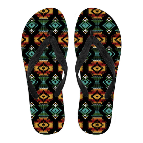 GB-NAT00321 Native American Patterns Flip Flops