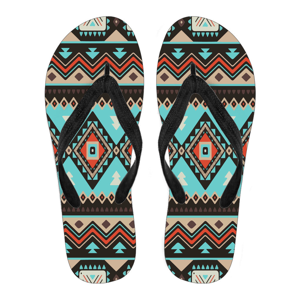 Powwow StoreGBNAT00319  Tribal Line Shapes Flip Flops