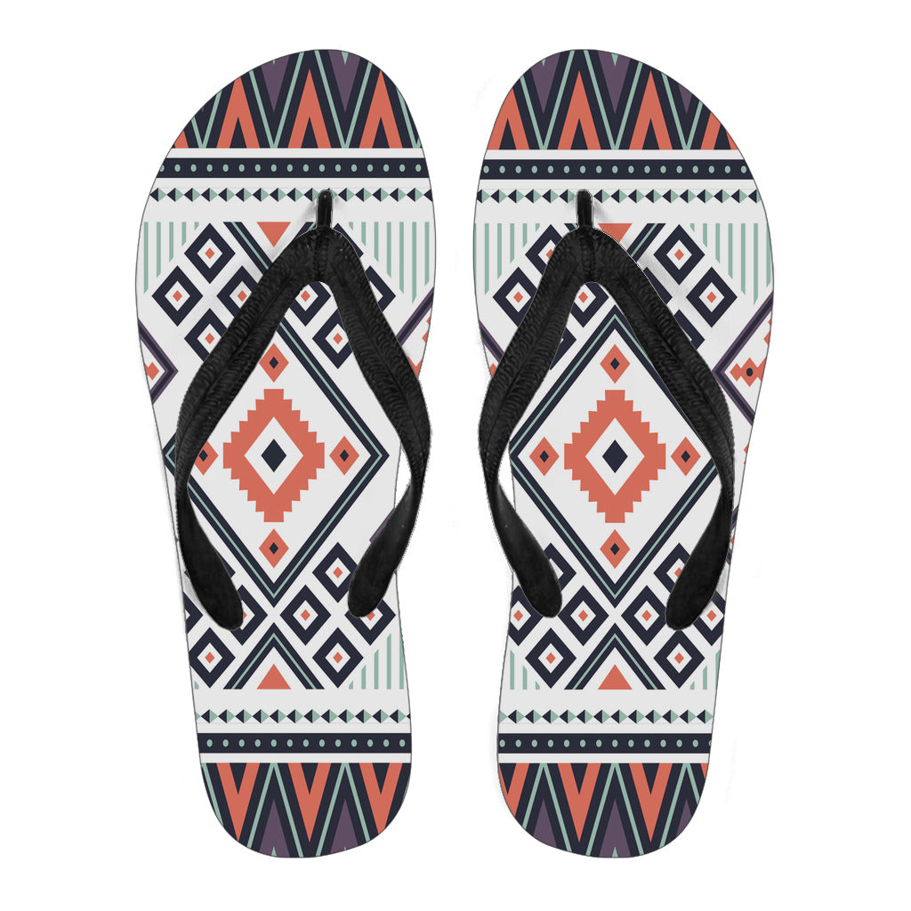 Powwow StoreGBNAT00318 Purple Tribals Design Flip Flops