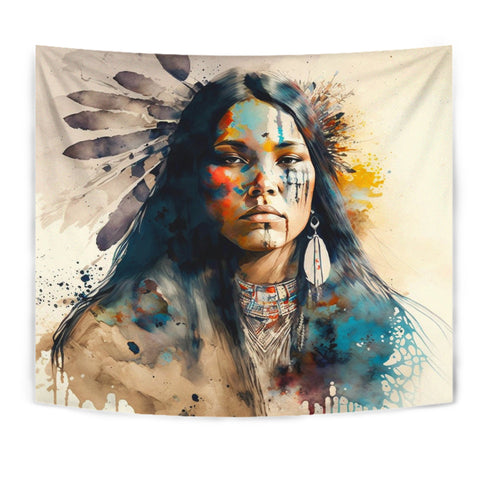 TPT00016 The Girl Native American Tapestry