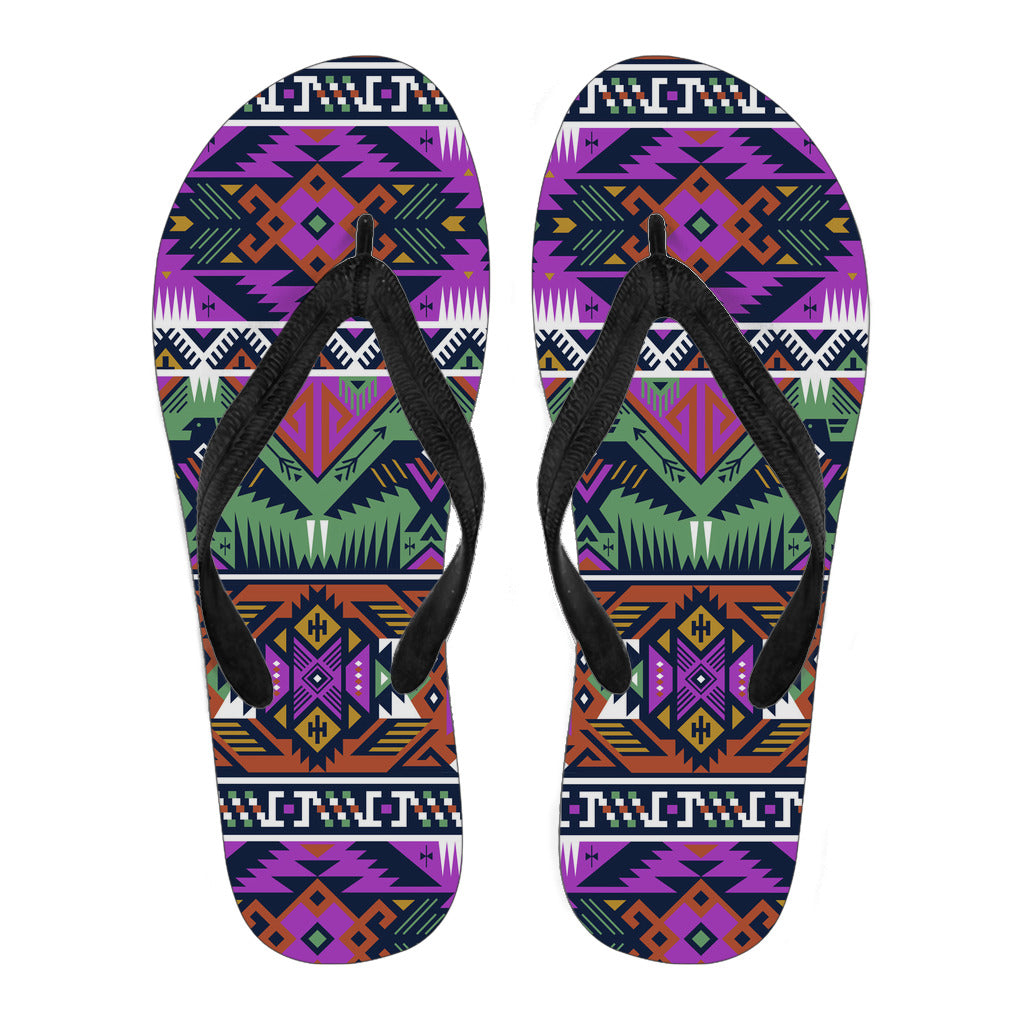 Powwow StoreGBNAT0007102 Pattern Native American Flip Flops