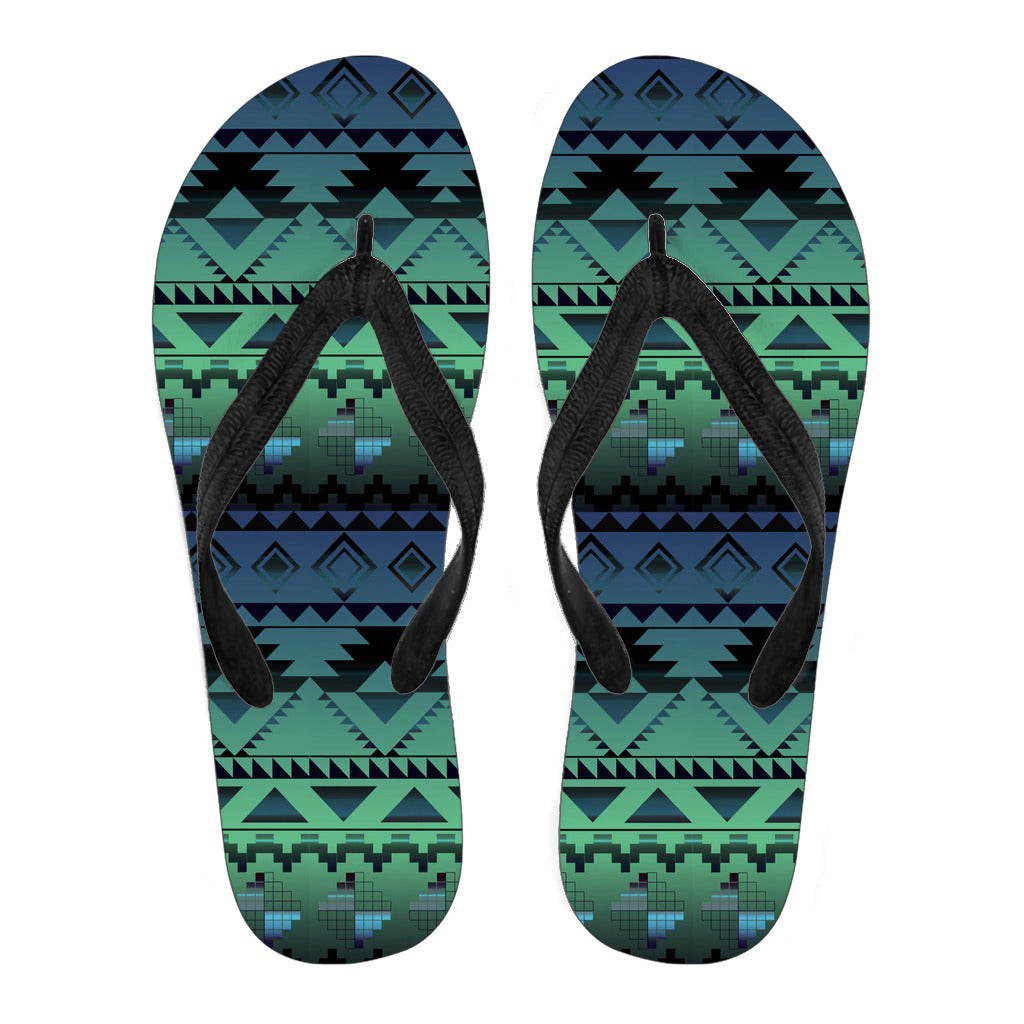 Powwow StoreGBNAT00601 Pattern Native American Flip Flops