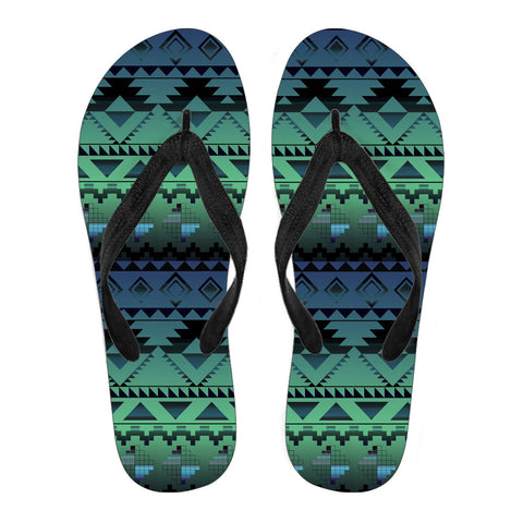 GB-NAT00601 Pattern Native American Flip Flops