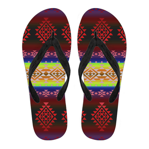 GB-NAT00680-04 Pattern Native American Flip Flops