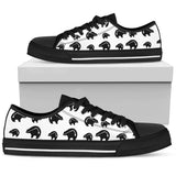 LTS0001 Bear Symbol Native American Low Top Canvas Shoe