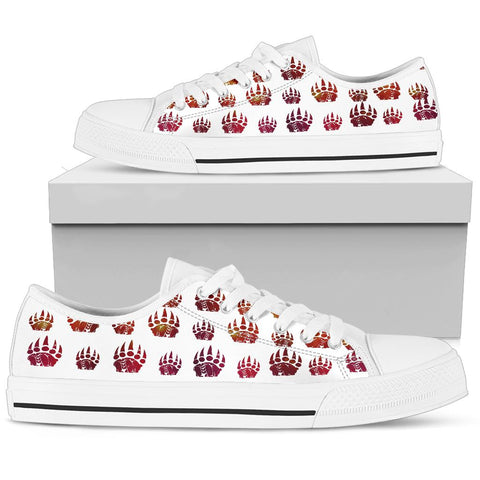 LTS0004 Southwest Bear Native American Low Top Canvas Shoe