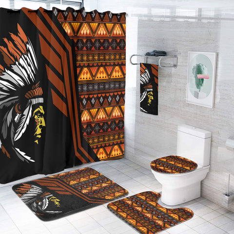 Powwow StoreBS000129 Pattern Native American Bathroom Set