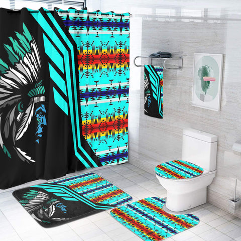BS-000128 Pattern Native American Bathroom Set