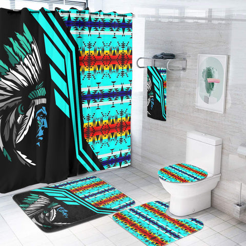 Powwow StoreBS000128 Pattern Native American Bathroom Set