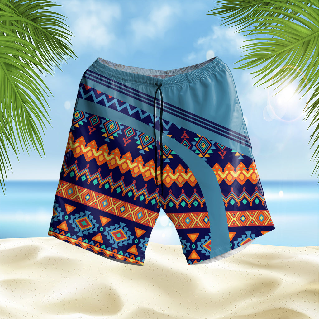 GB-HS00092 Pattern Native Hawaiian Shorts