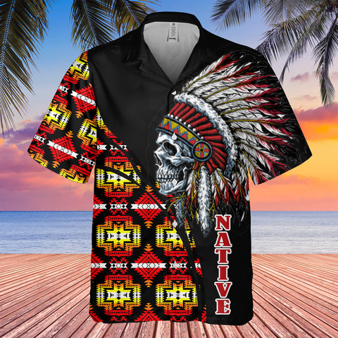 GB-HW000233 Tribe Design Native American Hawaiian Shirt 3D