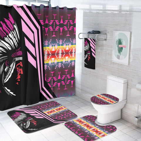 Powwow StoreBS000127 Pattern Native American Bathroom Set