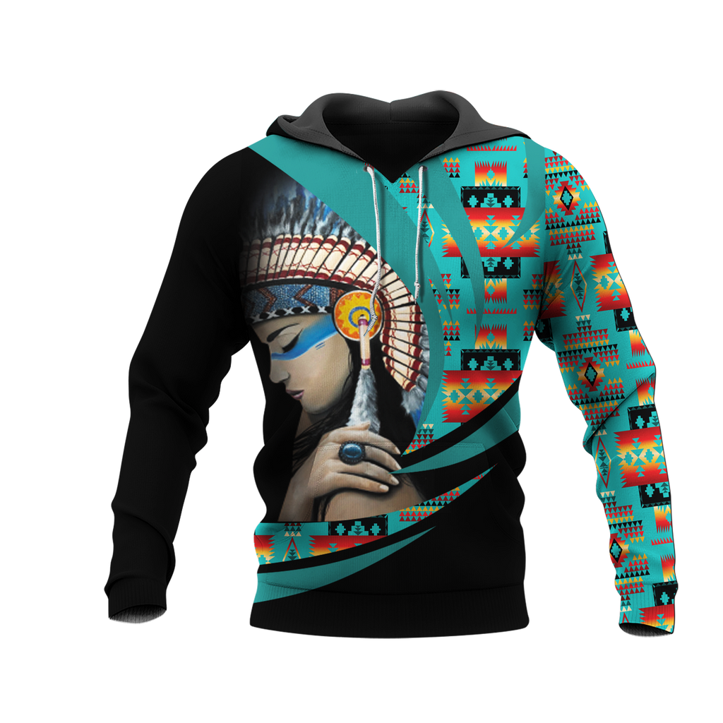 Powwow StoreHD0011939 Pattern Native Pride 3D Hoodie