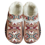 Powwow StoreGBNAT0002 Pattern Native American Classic Clogs with Fleece Shoes