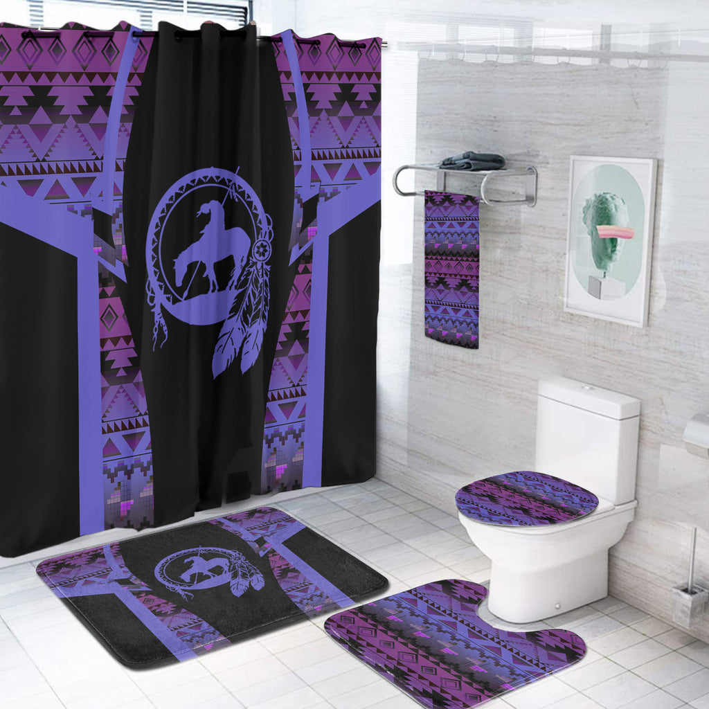 Powwow StoreBS000152 Pattern Native American Bathroom Set