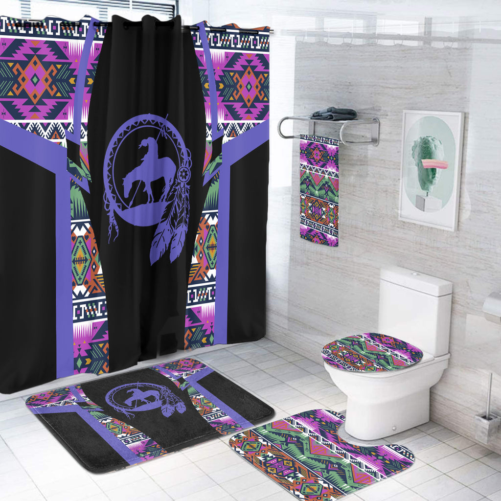 Powwow StoreBS000151 Pattern Native American Bathroom Set