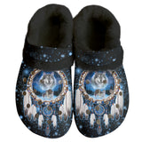 GB-NAT00010 Pattern Native American Classic Clogs with Fleece Shoes