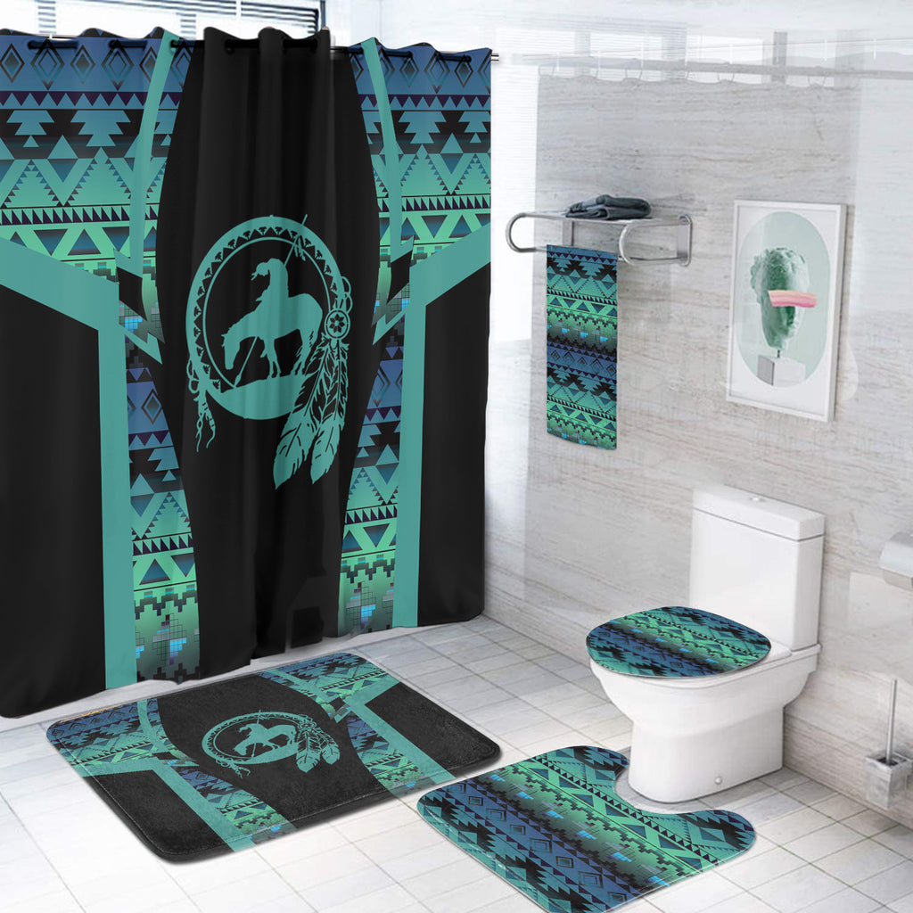 Powwow StoreBS000150 Pattern Native American Bathroom Set