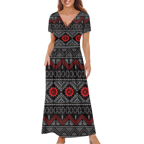 Powwow StoreGBNAT00595 Pattern Native Ladies Dress