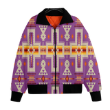 GB-NAT00062-07 Pattern Native American Unisex Knitted Fleece Lapel Outwear