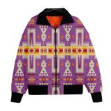 Powwow StoreGBNAT0006207 Pattern Native American Unisex Knitted Fleece Lapel Outwear