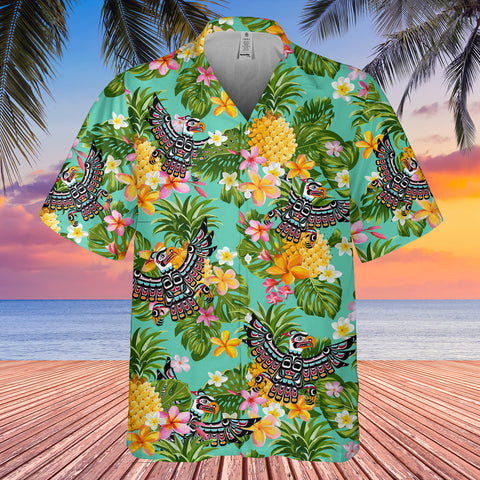 GB-HW001008 Tribe Design Native American Hawaiian Shirt 3D