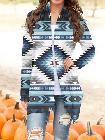 GB-NAT00528 Tribe Design Native Women's Cardigan With Long Sleeve