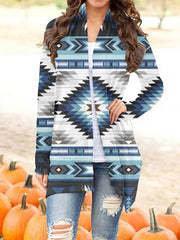Powwow StoreGBNAT00528 Tribe Design Native Women's Cardigan With Long Sleeve