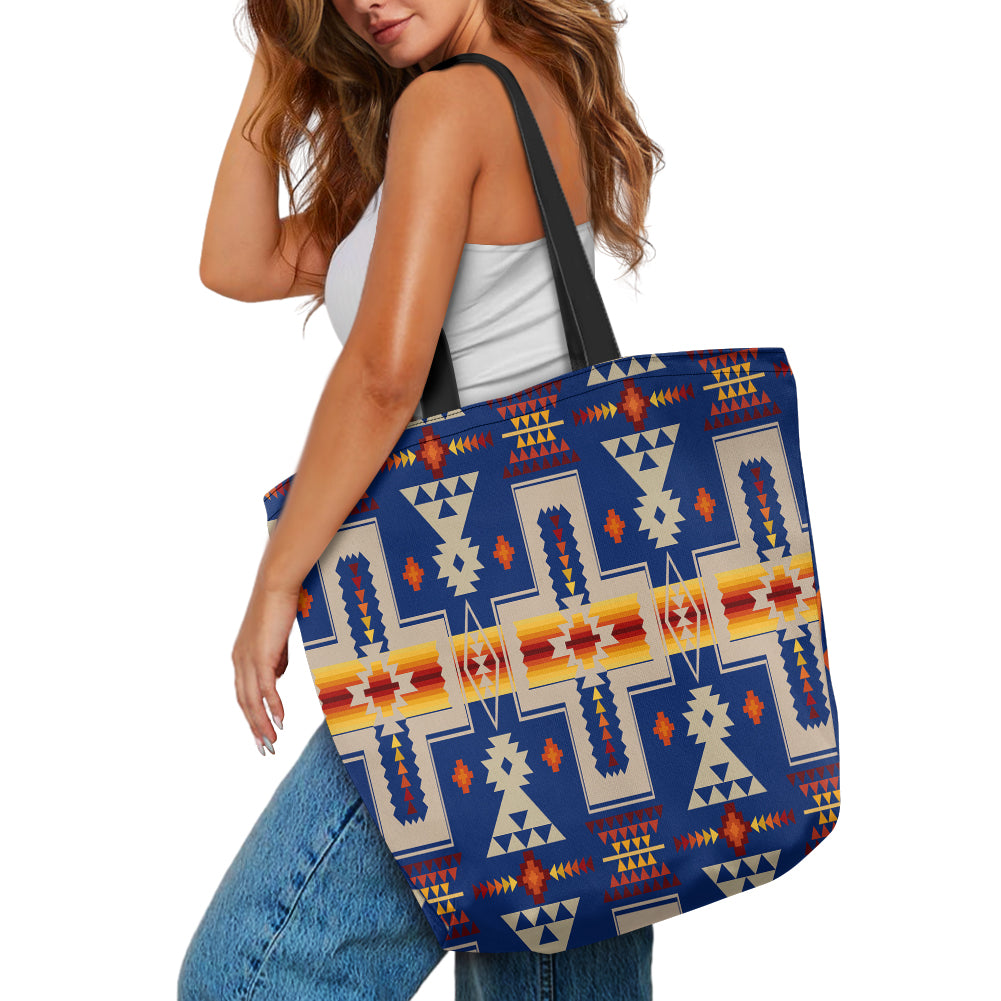 Powwow StoreGBNAT0006204  Pattern Tribe Canvas Shopping Bag