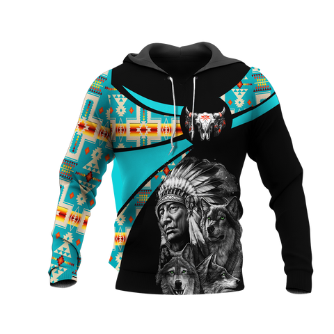 Powwow StoreHD000808 Pattern Native Pride 3D Hoodie