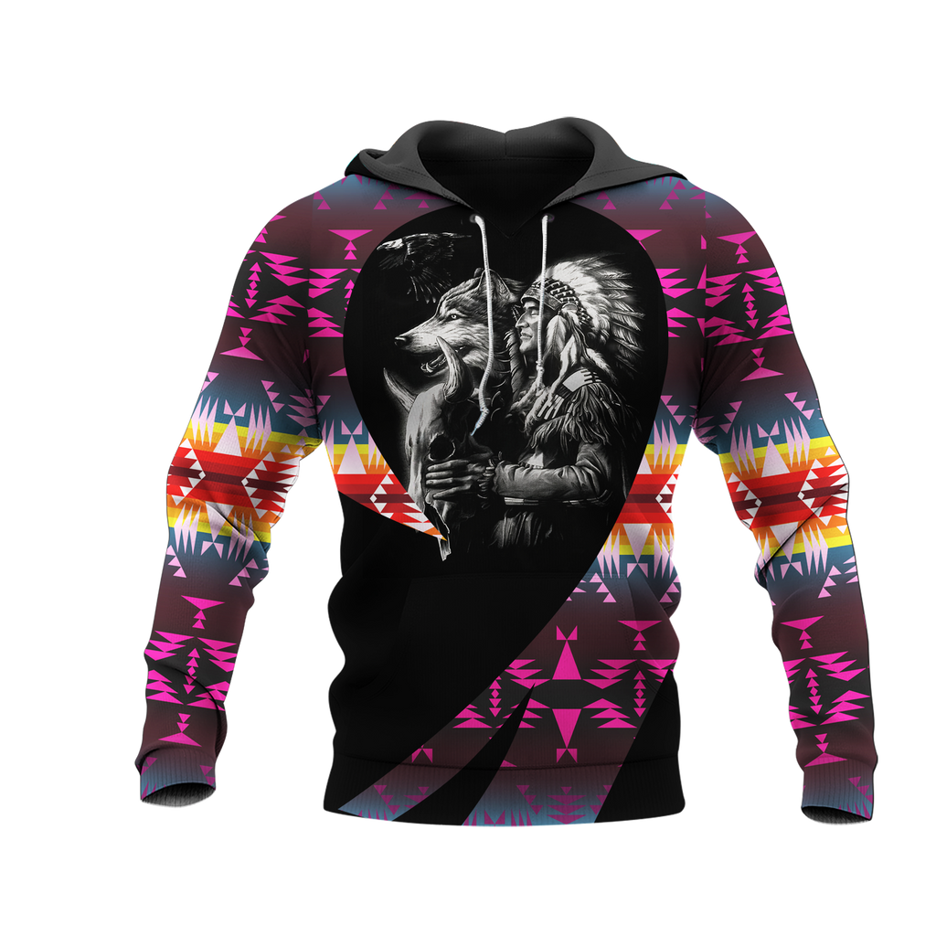 Powwow StoreHD0011618 Pattern Native Pride 3D Hoodie