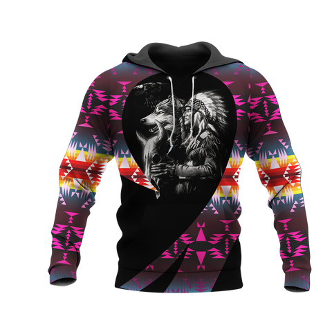 Powwow StoreHD0011618 Pattern Native Pride 3D Hoodie