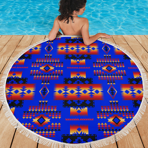 Powwow StoreGBNAT0004606 Native American Design Beach Blanket