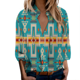 Powwow StoreGBNAT0006205 Tribe Design Native Women's LongSleeved Shirts