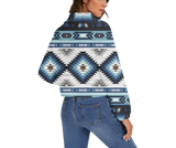 GB-NAT00528 Pattern Native American Women's Zip Jacket