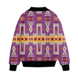 GB-NAT00062-07 Pattern Native American Unisex Knitted Fleece Lapel Outwear