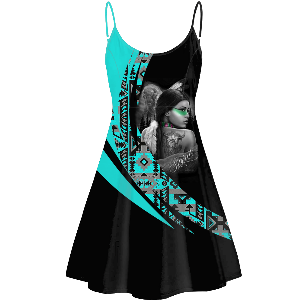 STD0080 Pattern Native American Strings Dress