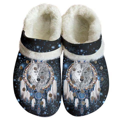 GB-NAT00010-02 Pattern Native American Classic Clogs with Fleece Shoes