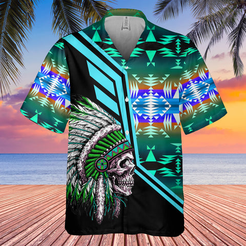 Powwow StoreGBHW000263 Tribe Design Native American Hawaiian Shirt 3D