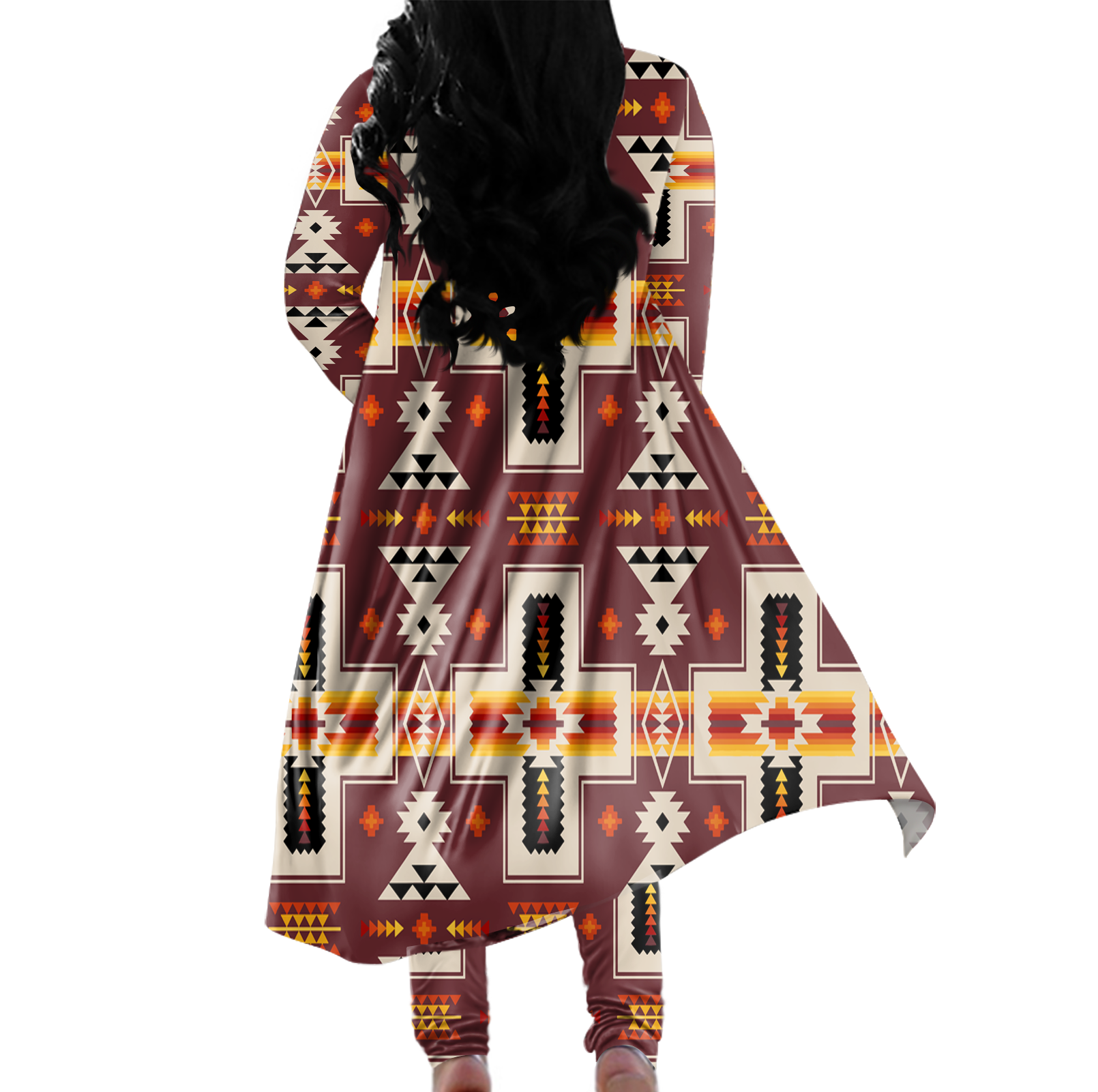 Powwow StoreCLP00019 Tribe Design Native American Cardigan Coat Long Pant Set