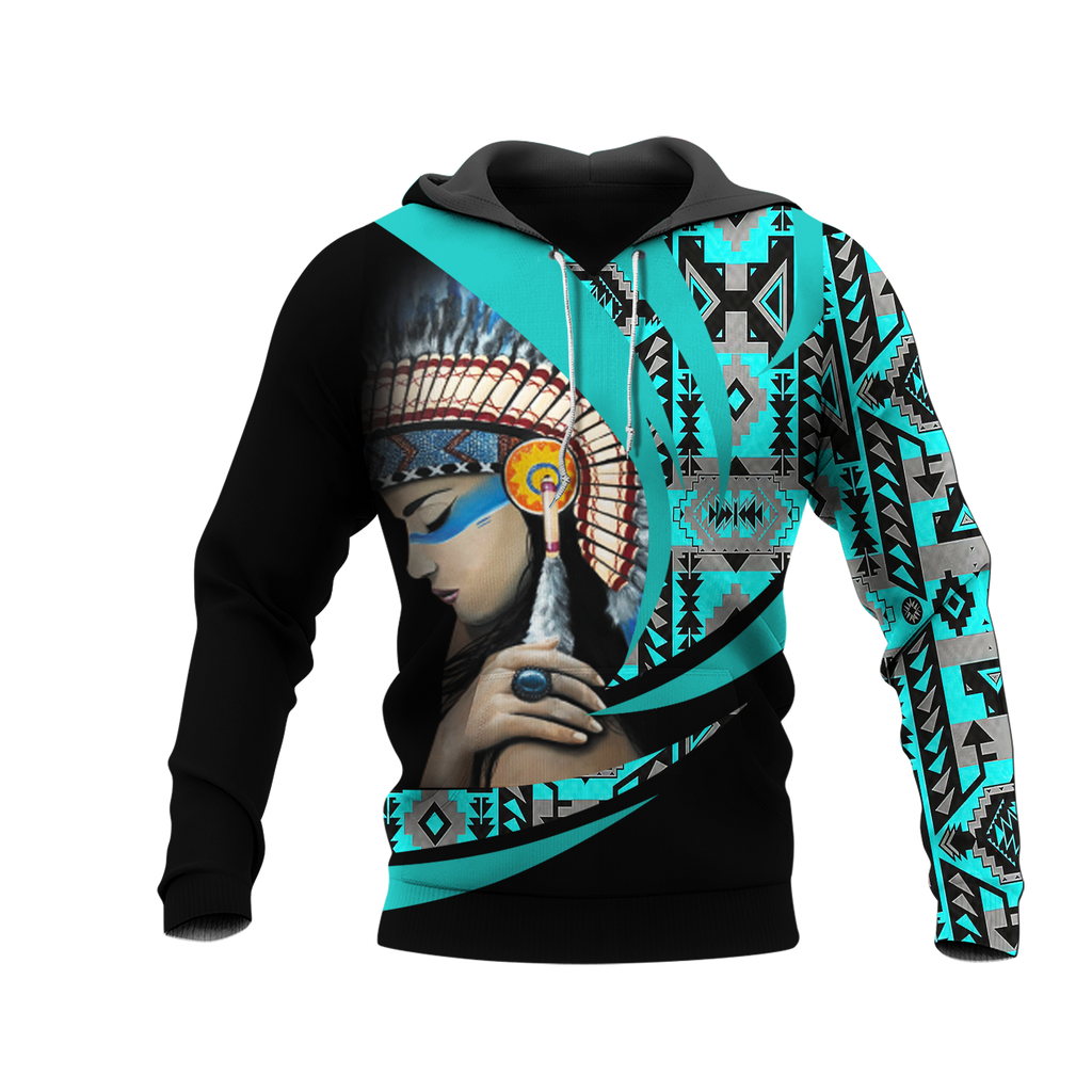 Powwow StoreHD0011948 Pattern Native Pride 3D Hoodie