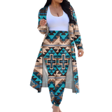 20191126_M03 Tribe Design Native American Cardigan Coat Long Pant Set