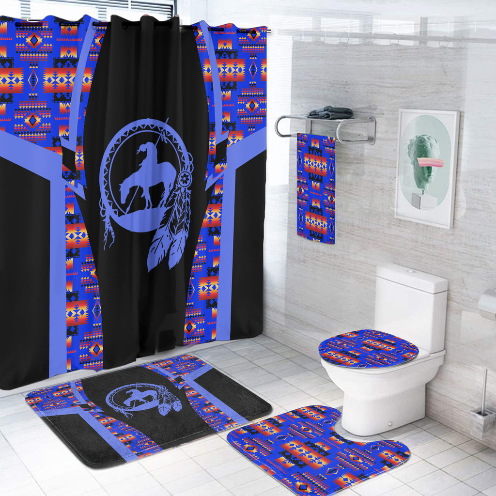 Powwow StoreBS000146 Pattern Native American Bathroom Set