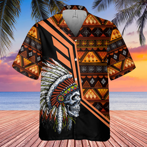 Powwow StoreGBHW000259 Tribe Design Native American Hawaiian Shirt 3D