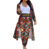 Powwow StoreGBNAT00061 Tribe Design Native American Cardigan Coat Long Pant Set